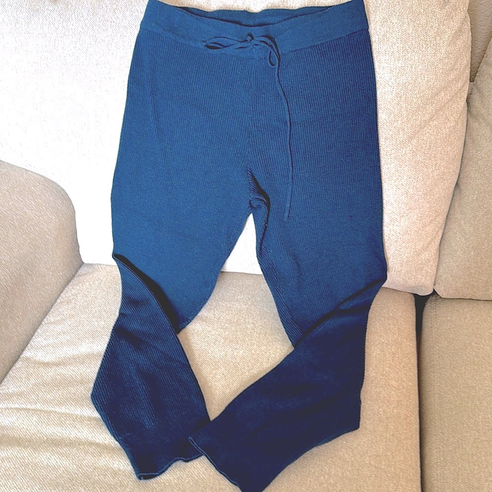 Thread & Supply blue ribbed lounge jogger
women size Large